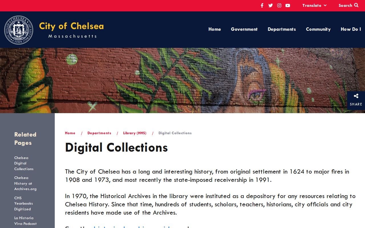 Chelsea city directory digital collections page