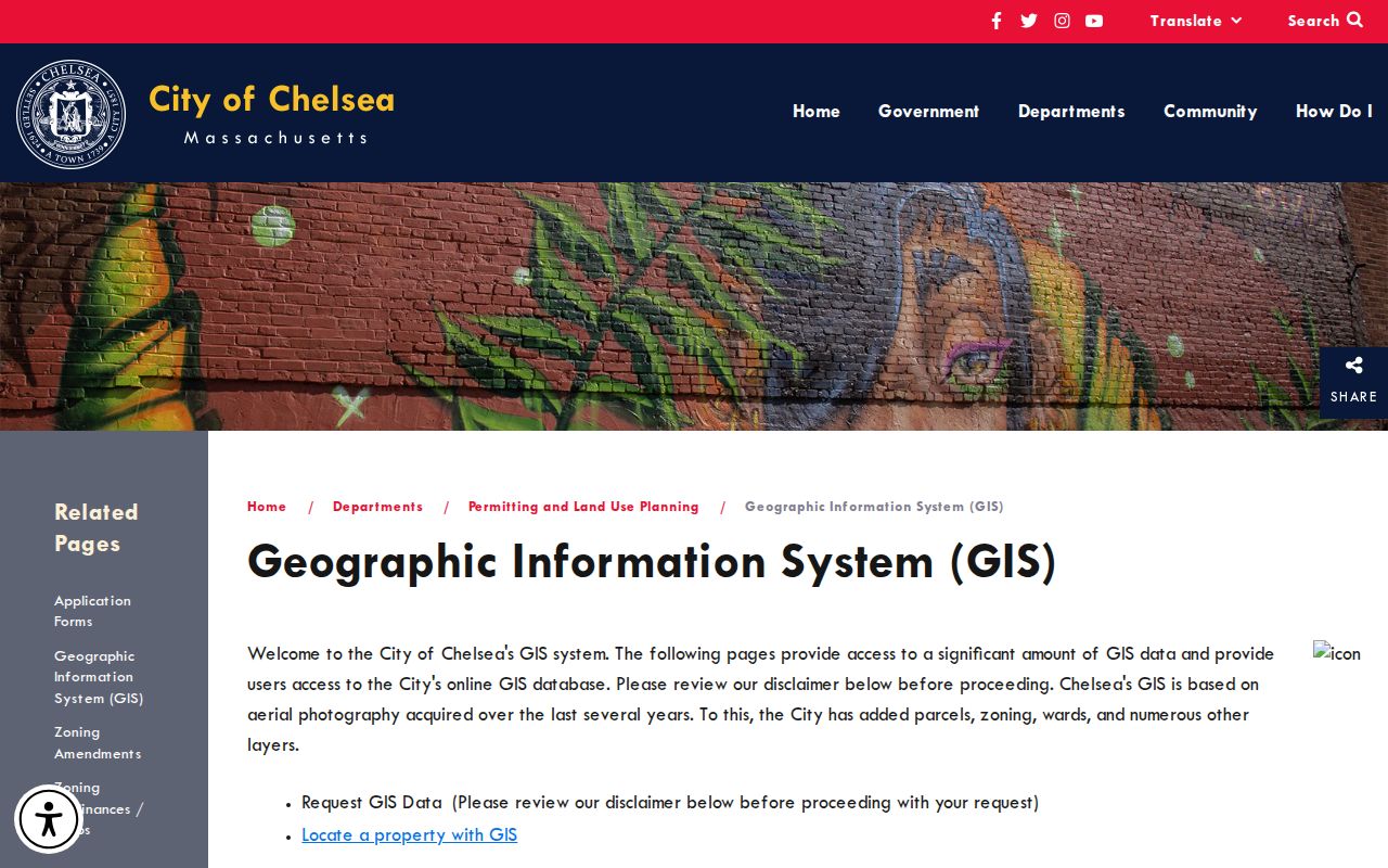 Chelsea neighbors GIS information and data request page