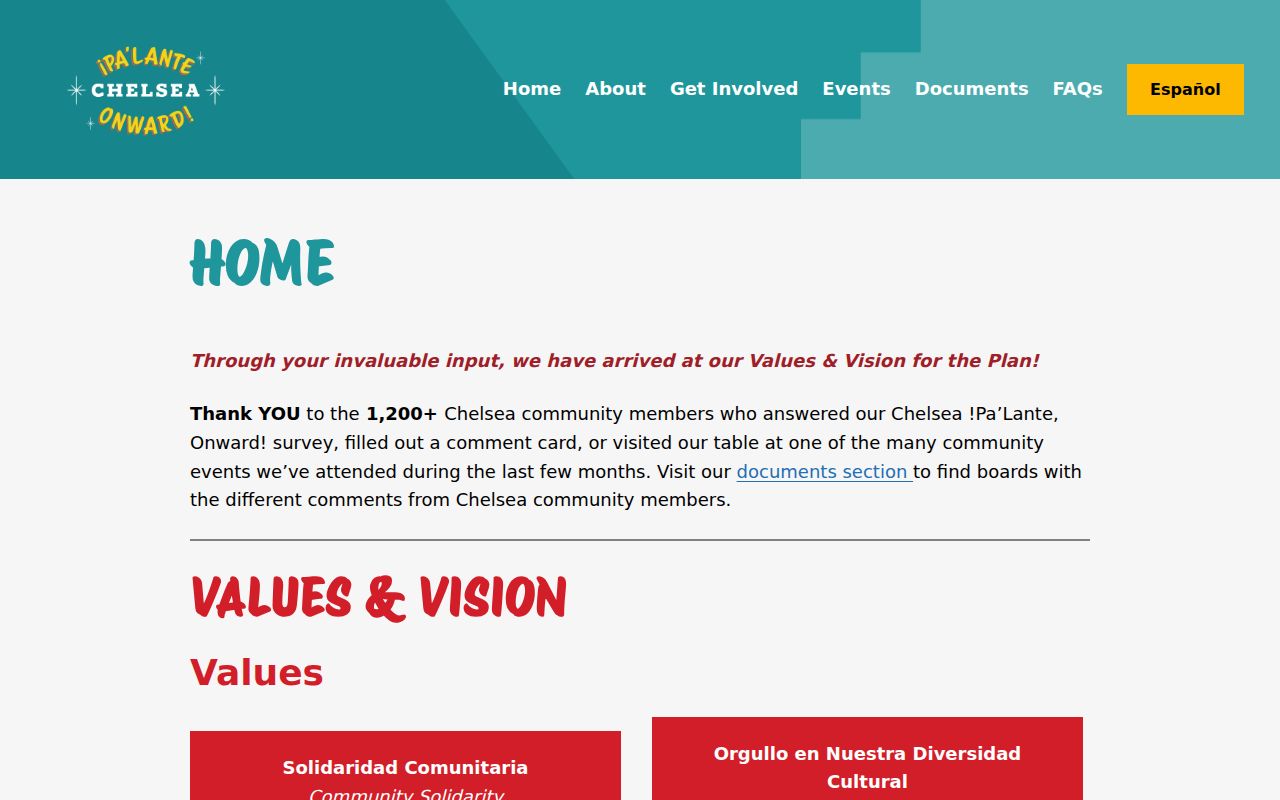 Chelsea neighbors Pa'Lante community planning hub