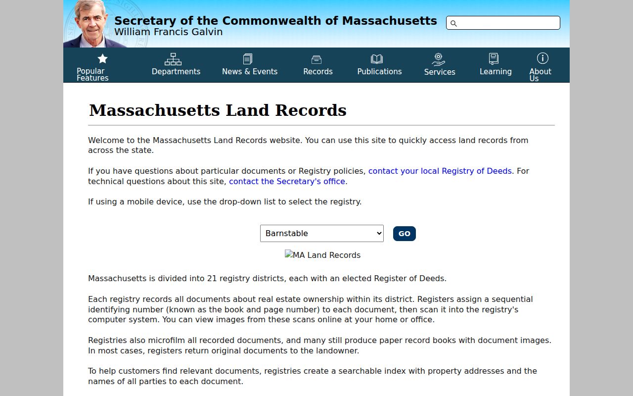 Chelsea previous residents Massachusetts land-records search route