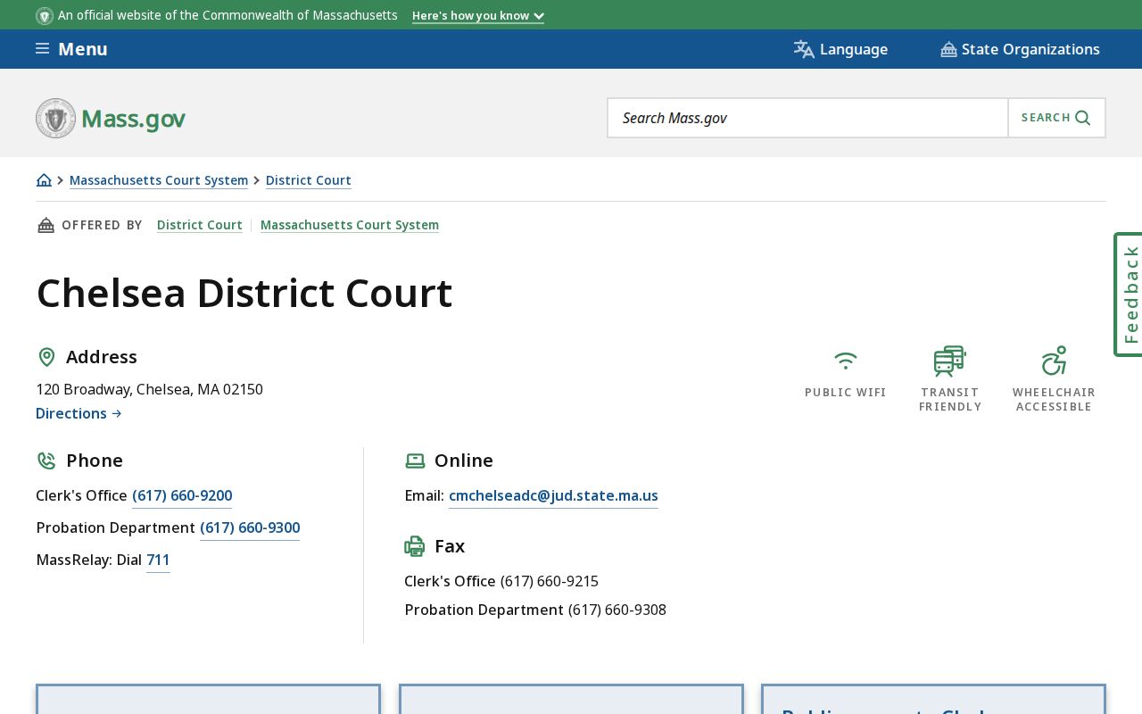 Chelsea resident lookup Chelsea District Court clerk access