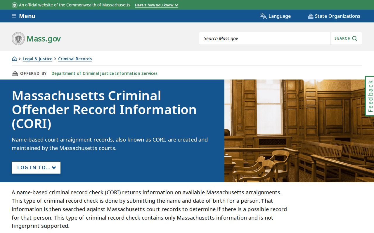 Chelsea residents directory Massachusetts CORI access information