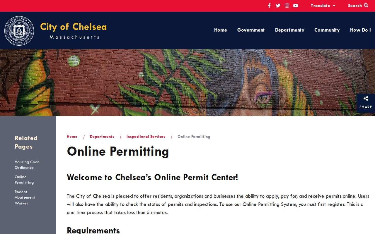 Chelsea street directory online permitting address records