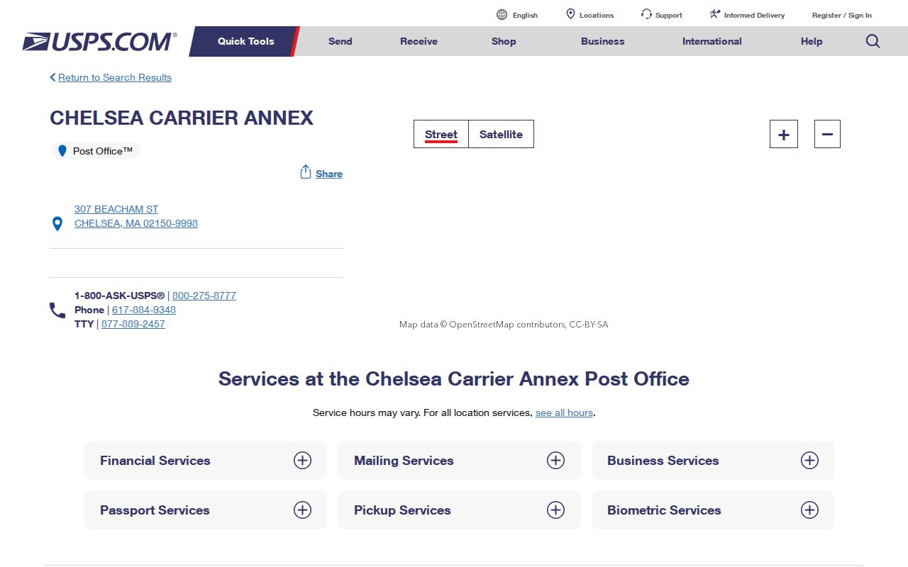 Chelsea ZIP code directory Carrier Annex ZIP reference